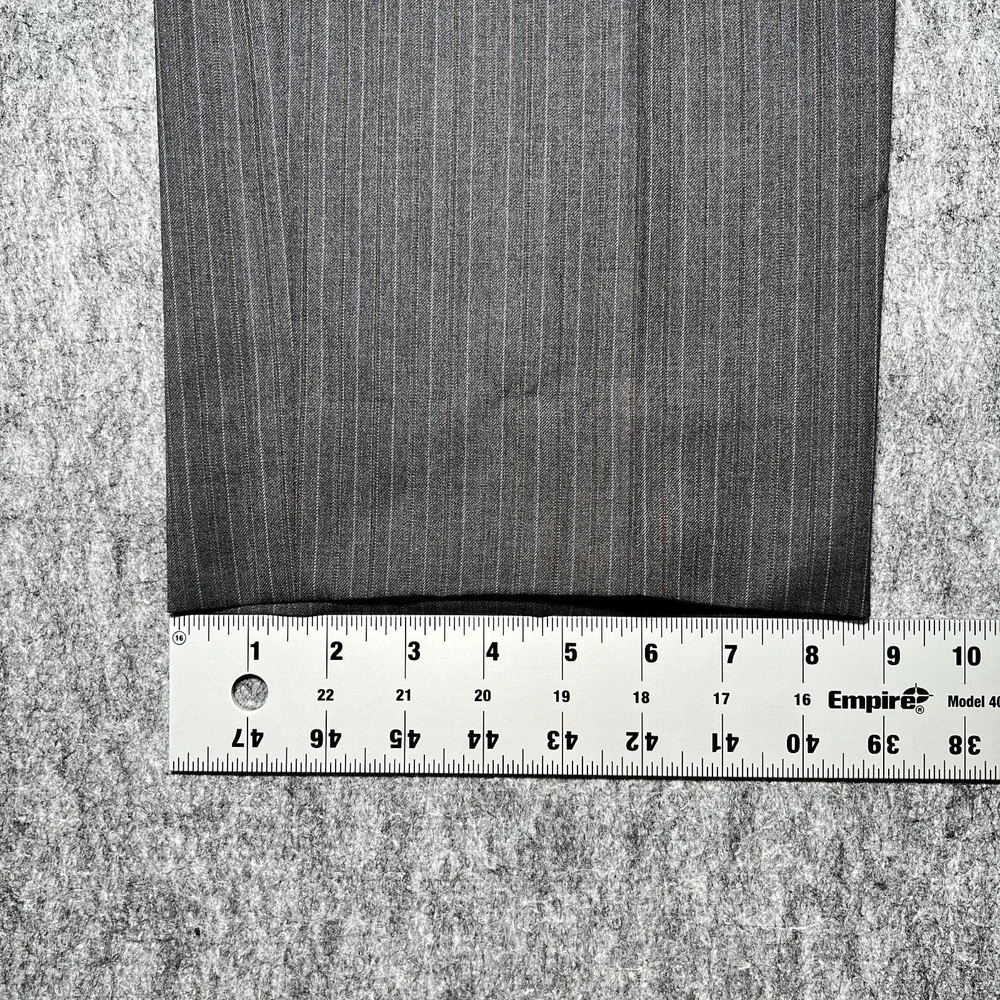 Brooks Brothers 1818 Fitzgerald Pants Men 37 X 29 Black Wool Pin Striped Italy